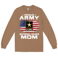 Toasted Coconut proud army national guard mom with american flag gift pullover hoodie Long Sleeve Tee - linhVisuals