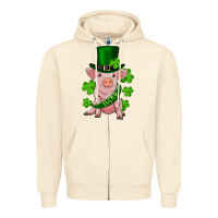 Sandshell st. patrick's day lucky baby pig Zipper Hoodie - RanaPortraitStore