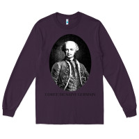 Plum comte de saint germain occultist philosopher Long Sleeve Tee - linhVisuals