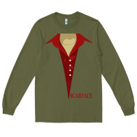 Army Green scarface Long Sleeve Tee - linhVisuals