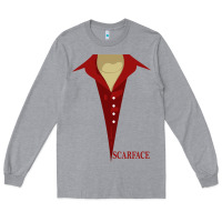 Heather Grey scarface Long Sleeve Tee - linhVisuals