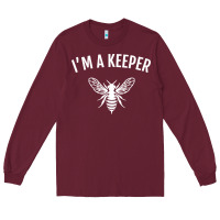 Burgundy beekeeper im a keeper Long Sleeve Tee - linhVisuals