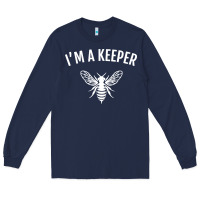 Navy beekeeper im a keeper Long Sleeve Tee - linhVisuals