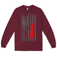 Burgundy rc racing american flag radio control rc car t shirt Long Sleeve Tee - linhVisuals