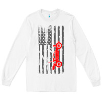 White rc racing american flag radio control rc car t shirt Long Sleeve Tee - linhVisuals