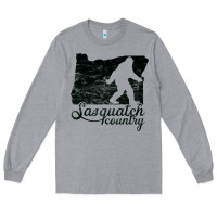 Heather Grey sasquatch country   sasquatch Long Sleeve Tee - linhVisuals