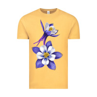Vintage Mustard Colorado Rocky Mountain Columbine Flower Vintage Tee - RanaPortraitStore