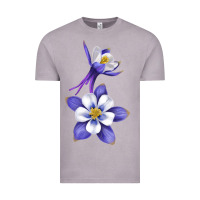 Vintage Zinc Colorado Rocky Mountain Columbine Flower Vintage Tee - RanaPortraitStore