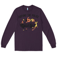 Plum defund the police Long Sleeve Tee - linhVisuals