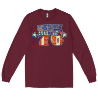 Burgundy spirit of 76    bicentennial Long Sleeve Tee - linhVisuals