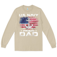 Mushroom u.s navy proud dad with american flag gift veteran day t shirt Long Sleeve Tee - linhVisuals