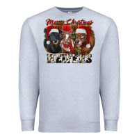 Heather Grey Merry Christmas Heifers Premium Sweatshirt - RanaPortraitStore