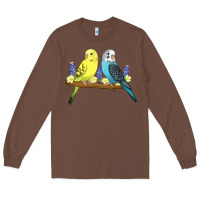 Chestnut cute budgies Long Sleeve Tee - linhVisuals