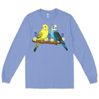 Colony Blue cute budgies Long Sleeve Tee - linhVisuals