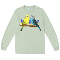Matcha cute budgies Long Sleeve Tee - linhVisuals