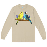Mushroom cute budgies Long Sleeve Tee - linhVisuals