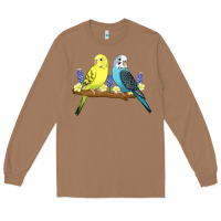 Toasted Coconut cute budgies Long Sleeve Tee - linhVisuals