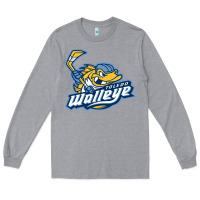 Heather Grey toledo walleye Long Sleeve Tee - linhVisuals
