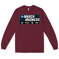 Burgundy MARCH MADNESS Long Sleeve Tee - linhVisuals