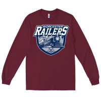 Burgundy worcester railers Long Sleeve Tee - linhVisuals