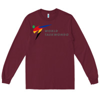 Burgundy world taekwondo sports Long Sleeve Tee - linhVisuals