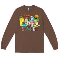 Chestnut hello summer drink Long Sleeve Tee - CowhideDigitalArt