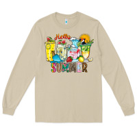 Mushroom hello summer drink Long Sleeve Tee - CowhideDigitalArt