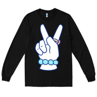 Black girl peace sign Long Sleeve Tee - linhVisuals