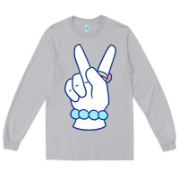 Moon Dust girl peace sign Long Sleeve Tee - linhVisuals