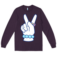 Plum girl peace sign Long Sleeve Tee - linhVisuals