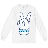 White girl peace sign Long Sleeve Tee - linhVisuals