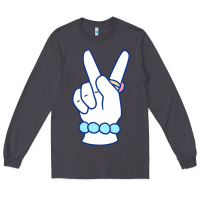 Smoke girl peace sign Long Sleeve Tee - linhVisuals