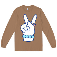 Toasted Coconut girl peace sign Long Sleeve Tee - linhVisuals