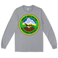 Heather Grey great seal of the muscogee nation Long Sleeve Tee - linhVisuals