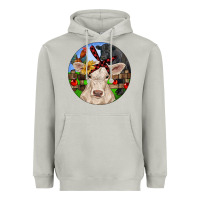 Moon Dust Christmas Charolais Calf Black Angus Bull And Roos Heavyweight Hoodie - RanaPortraitStore