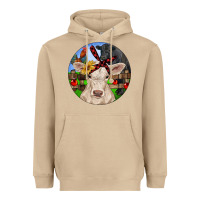 Mushroom Christmas Charolais Calf Black Angus Bull And Roos Heavyweight Hoodie - RanaPortraitStore