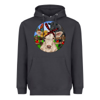 Smoke Christmas Charolais Calf Black Angus Bull And Roos Heavyweight Hoodie - RanaPortraitStore