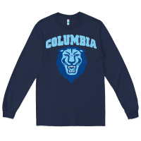 Navy columbia university Long Sleeve Tee - linhVisuals