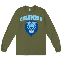 Army Green columbia university Long Sleeve Tee - linhVisuals