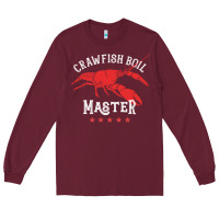 Burgundy 5 stars crawfish boil master big red lobster Long Sleeve Tee - linhVisuals