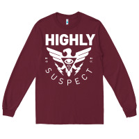 Burgundy highly suspect 2022 Long Sleeve Tee - linhVisuals