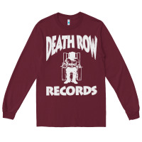 Burgundy #death row record Long Sleeve Tee - linhVisuals