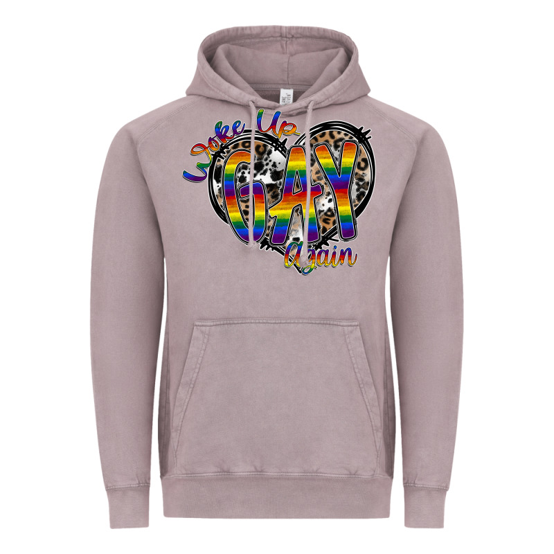 Woke Up Gay Again Vintage Hoodie by SublimationCraftShop | Teevron