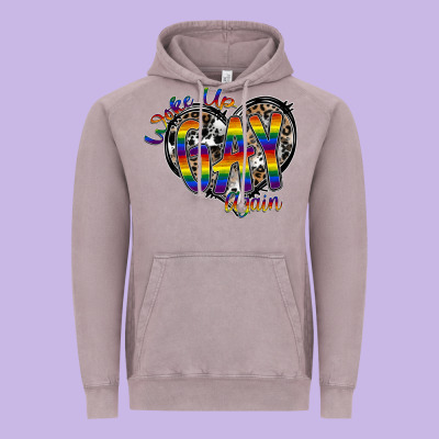 Woke Up Gay Again Vintage Hoodie Designed By Sublimationcraftshop
