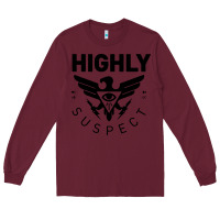 Burgundy highly suspect 2022 Long Sleeve Tee - linhVisuals