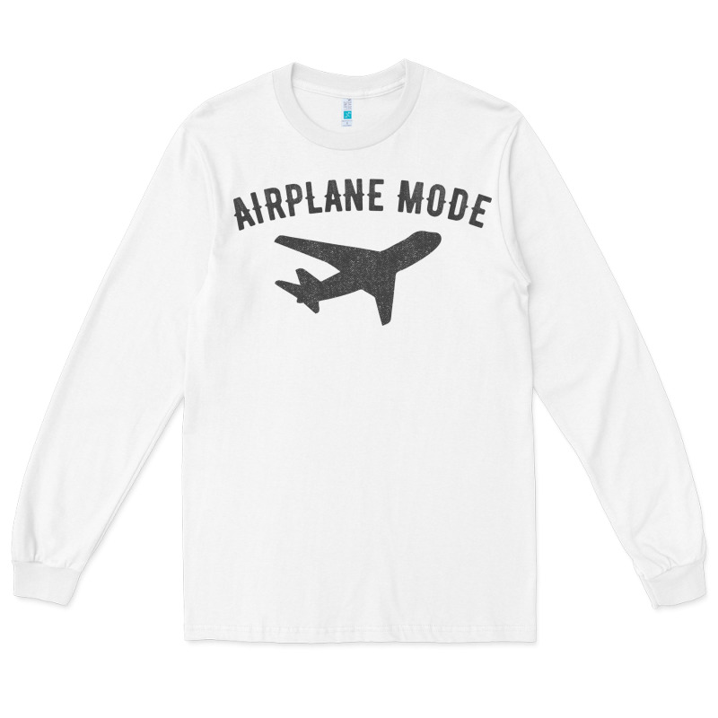 Airplane Mode Funny Traveling Design With Flying Plane Long Sleeve Tee by linhVisuals | Teevron