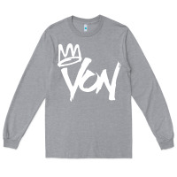Heather Grey KING VON MERCH Long Sleeve Tee - linhVisuals
