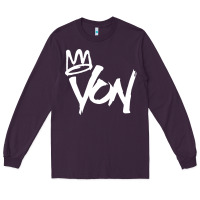 Plum KING VON MERCH Long Sleeve Tee - linhVisuals