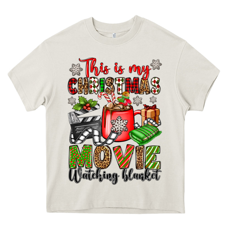 This Is My Christmas Movie Watching Blanket Heavy Core Tee by OliviaCreatesArt | Teevron