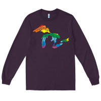 Plum all michigan great lakes rainbow colors Long Sleeve Tee - linhVisuals